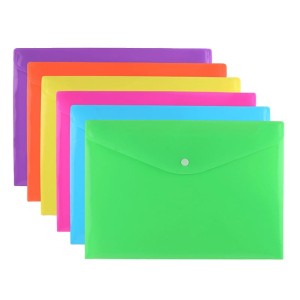 Teczka na dokumenty A4 zamykana plastikowa mix kolorów