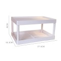 Półka łazienkowa kuchenna do garderoby plastikowa biała 2 poziomy V2