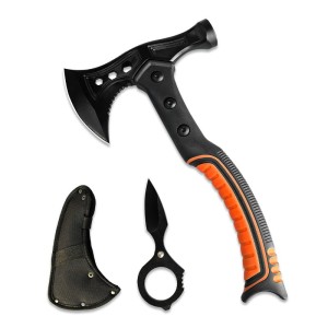 Toporek turystyczny survivalowy siekiera z nożem w rękojeści