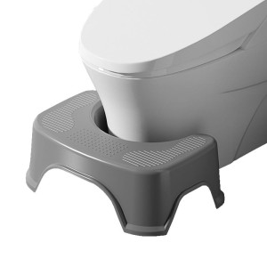 Podnóżek do toalety schodek łazienkowy WC stopień stołek szary