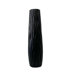 Wazon nietłukący czarny na kwiaty dekoracyjny wysoki 58cm