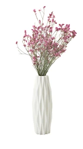 Wazon nietłukący na kwiaty dekoracyjny 21cm biały