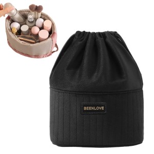 Kosmetyczka damska worek zaciągana czarna