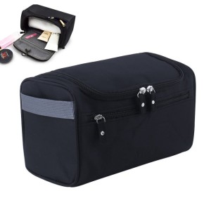 Kosmetyczka podróżna męska kuferek czarny z  haczykiem