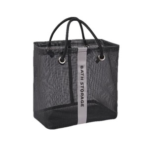 Torba na kosmetyki organizer kosmetyczka wzór 23 z czarnej siateczki