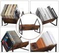 Stojak na płyty winylowe  designerski regał loft na winyle książki albumy