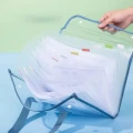 Teczka na dokumenty A4 aktówka zamykana plastikowa do przechowywania dokumentów przezroczysta