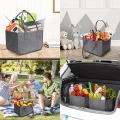 Torba filcowa na zakupy na plażę organizer do bagażnika wzór 2