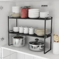 Półka kuchenna wstawiana regulowana długość 35-60cm wysoka czarna