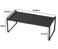 Półka kuchenna wstawiana regulowana długość 35-60cm wysoka czarna