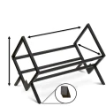 Metalowy stojak na płyty winylowe książki organizer 40 × 33 × 31 cm czarny