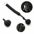Brelok z kulką stalową w oplocie z linki paracord