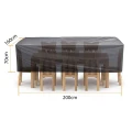 Pokrowiec na meble ogrodowe tkanina Oxford 420 czarny 200x160x70cm
