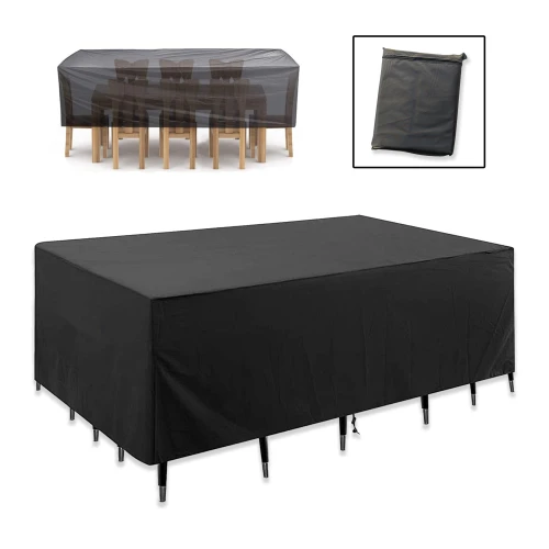 Pokrowiec na meble ogrodowe tkanina Oxford 420 czarny 270x180x89cm