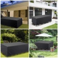 Pokrowiec na meble ogrodowe tkanina Oxford 420 czarny 270x180x89cm