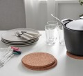 Podstawka korkowa 19cm zest 3 szt podkładka IKEA