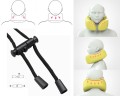 Poduszka podróżna rogal 3D szara memory foam