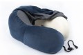 Poduszka podróżna rogal 3D szara memory foam
