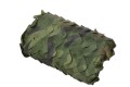 Wojskowa siatka maskująca 4x5 m Woodland – kamuflaż 3D z linkami mocującymi