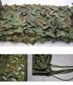Wojskowa siatka maskująca 4x5 m Woodland – kamuflaż 3D z linkami mocującymi