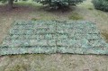 Wojskowa siatka maskująca 4x5 m Woodland – kamuflaż 3D z linkami mocującymi