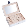 Pudełko kuferek etui na biżuterię szkatułka z lusterkiem