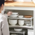 Półka kuchenna wstawiana składana metalowa biała