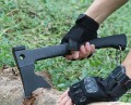 Toporek survivalowy siekiera nóż krzesiwo gwizdek 5w1