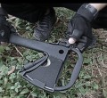 Toporek survivalowy siekiera nóż krzesiwo gwizdek 5w1