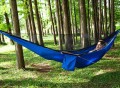 Hamak z moskitierą duży niebieski 2,9m do ogrodu lub lasu