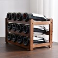 Stojak na wino butelki bambusowy na 16szt