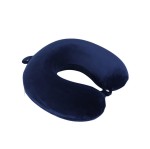Poduszka podróżna rogal granatowa miękka pianka memory foam