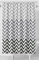 Zasłona prysznicowa w szare paski 180x180cm wzór geometryczny PEVA