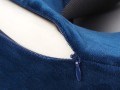 Poduszka podróżna rogal granatowa miękka pianka memory foam na szyję