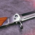 Nóż wojskowy turystyczny SPRĘŻYNOWY składany replika AK47