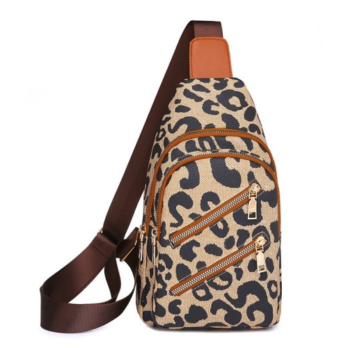 Plecak Miejski Damski na Jedno Ramię Crossbody Panterka Cętki