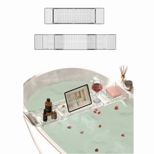 Półka na wannę łazienkowa transparentna przezroczysta regulowana