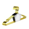 Wieszak metalowy na ubrania 45cm gruby mocny zestaw 5szt 0,8cm złote