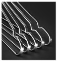 Wieszak metalowy na ubrania 45cm gruby mocny zestaw 5szt 0,8cm złote