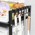 Półka kuchenna wysoka nad mikrofalówkę regał na blat metalowy czarny