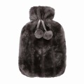 Termofor gumowy w pluszowym pokrowcu szary 2L