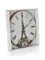 Zegar ścienny dekoracyjny wzór Wieża 34cm średnicy Home Decor