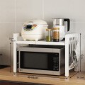 Półka kuchenna wysoka nad mikrofalówkę regał na blat metalowy biały