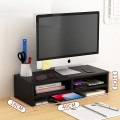 Półka podstawka pod monitor z dodatkową półką 40x18x11cm czarna