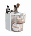 Pojemnik organizer na przybory kosmetyczne kosmetyki 2 poziomy