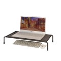 Półka pod monitor laptopa stolik czarny metalowy 50cm