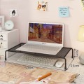 Półka pod monitor laptopa stolik czarny metalowy 50cm