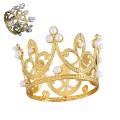 Diadem tiara ozdoba na głowę korona ślubna złota nr13 mała