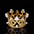 Diadem tiara ozdoba na głowę korona ślubna złota nr13 mała
