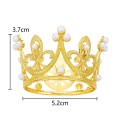 Diadem tiara ozdoba na głowę korona ślubna złota nr13 mała